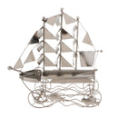 Sailboat Shape Wine Rack Metal Decor Bar Kitchen Holder Storage Spirits