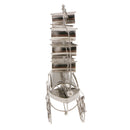 Sailboat Shape Wine Rack Metal Decor Bar Kitchen Holder Storage Spirits