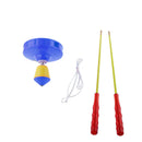 Single Wheel Professional Diabolo w/ Sticks Strings Kids Juggling Toy Blue