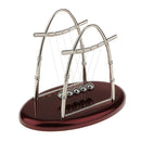 Red Plastic Base Stand Steel Ball Classic Newton Cradle Balance Balls Arch-S