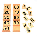 Insert Wood Board Counting Number Pieces Maths Preschool Children Educational Toy