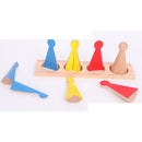 Wooden Round Head Cone Fraction Counting Number Maths Children Educational Toy