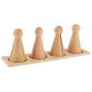 Wooden Round Head Cone Fraction Counting Number Maths Children Educational Toy