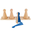 Wooden Round Head Cone Fraction Counting Number Maths Children Educational Toy