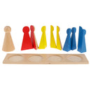 Wooden Round Head Cone Fraction Counting Number Maths Children Educational Toy