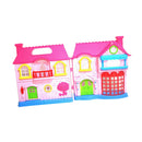 Plastic Building Model Dollhouse Set Toy 2 Pretty Girls Doghouse Accessories