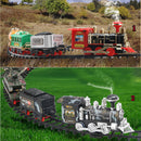 Lifelike Plastic Classic Electric Track Train with Sound and Smoke Kids Toy Gift