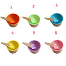 Orange Children's Colorful Plastic Ice Cream Cone Bowl Set with Matching Spoon Fun Sundae Dish Dessert Snack Bowl Kids Summer Party