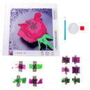 5D DIY Rhinestone Painting Rose Embroider Cross Stitch Craft Home Decor Charms Ornament Gift Purple