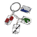 Attack On Titan Shingeki no Kyojin Multi Emblems Badges Key Ring Keychain
