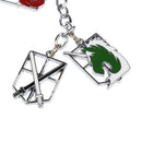 Attack On Titan Shingeki no Kyojin Multi Emblems Badges Key Ring Keychain