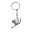 Japanese Anime Fairy Tail Logo Pendant Purse Bag Keyring Key Chain Silver