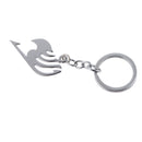 Japanese Anime Fairy Tail Logo Pendant Purse Bag Keyring Key Chain Silver