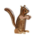 Squirrel Animal Shaped Wood Craft Model Home Room Desk Showcase Display Toy