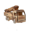 Truck Carrying Missile Shaped Wooden Craft Home Desk Showcase Display Toy