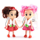 10cm Paillette Hat Girl Charm Doll Cell Phone Strap Woman Accessory Souvenir