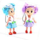 10cm Paillette Hat Girl Charm Doll Cell Phone Strap Woman Accessory Souvenir