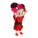 Key Chain Split Ring 10cm Polka Dot Bowknot Girl Doll Charm Woman Accessory
