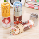 Coloured Pencil w/ Sharpener Non Toxic School Card Child Painting Set of 12