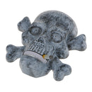 Halloween Skull Prop Decoration Tabletop Heavy Plastic Skull on Stand Desk Fun Scary Prank Halloween Gift