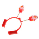 Lovely Santa Claus Headband Head Hoop Hair Hat w/ Light Children Girls Fancy Costume Party Favors
