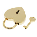 Mini Heart Shaped Padlock with Key Travel Luggage Suitcase Safety Lock Set - Golden L