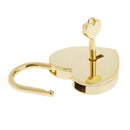 Mini Heart Shaped Padlock with Key Travel Luggage Suitcase Safety Lock Set - Golden L