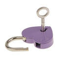 Mini Heart Shaped Padlock with Key Travel Luggage Suitcase Safety Lock Set - Purple M