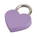Mini Heart Shaped Padlock with Key Travel Luggage Suitcase Safety Lock Set - Purple M