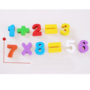 Wood Math Toys Digital Learning Box with Abacus & Clock Kid Educational Toys