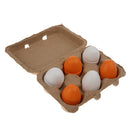 6Pcs Wooden Strawberry Simulation Eggs Yolk Pretend Play Kitchen Food Toys Easter Eggs