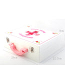 Children Wooden Doctor Medical Set Kids Role Play Pretend Game Carry Case