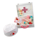 Children Wooden Doctor Medical Set Kids Role Play Pretend Game Carry Case