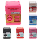 Blue Coin Box Safe Piggy Bank Money Box with Password Lock Christmas Gift