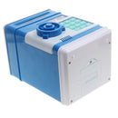 Blue Coin Box Safe Piggy Bank Money Box with Password Lock Christmas Gift