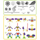 M001 Kids Creative Puzzle Built Block Play Developmental Creative Puzzle Toy Set Gift
