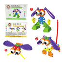 M001 Kids Creative Puzzle Built Block Play Developmental Creative Puzzle Toy Set Gift