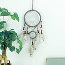 Grey 2 Circular Feather Dreamcatcher Car Home Decor Hanging Ornaments 19inch