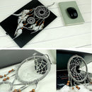 Grey 2 Circular Feather Dreamcatcher Car Home Decor Hanging Ornaments 19inch