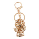 Fashion Rhinestone Crystal Fuchsia Angel Charm Purse Bag Key Ring Keychain Keyfob