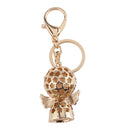 Fashion Rhinestone Crystal Red Angel Charm Purse Bag Key Ring Keychain Keyfob