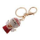 Fashion Rhinestone Crystal Red Angel Charm Purse Bag Key Ring Keychain Keyfob