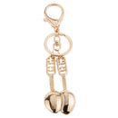 Fashion Rhinestone Crystal Red Spoons Charm Purse Bag Key Ring Keychain Keyfob