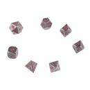 TRPG Games Dungeons & Dragons D4-D20 Multi-sided Dices Color Black Pack of 7pcs