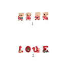 Lovely Resin Standing Word LOVE Sign Set Cute Pig Doll Home Decor Party Favor