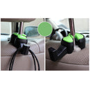 2pcs Fashion Vehicle Car Seat Headrest Shopping Bag Coat Violin Hanger Hook Green