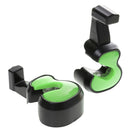 2pcs Fashion Vehicle Car Seat Headrest Shopping Bag Coat Violin Hanger Hook Green