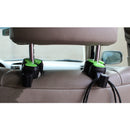 2pcs Fashion Vehicle Car Seat Headrest Shopping Bag Coat Violin Hanger Hook Green