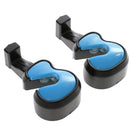 Car Seat Headrest Bag Coat Violin Shapes Hanger Hook Blue Pack of 2