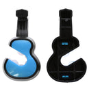 Car Seat Headrest Bag Coat Violin Shapes Hanger Hook Blue Pack of 2